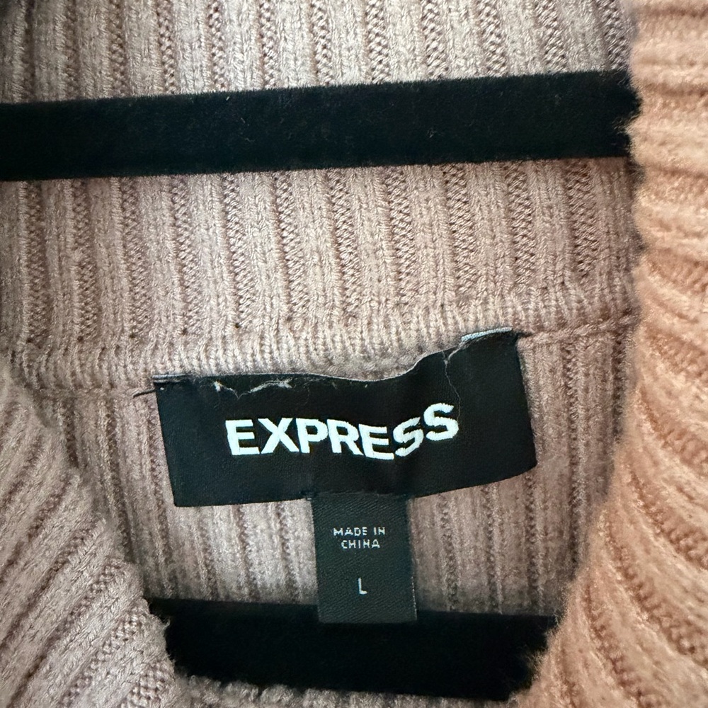 Express Ribbed Cowl Neck Sweater - Picture 3 of 3